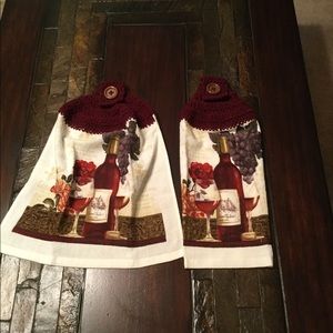 Crocheted hand towel set of 2.